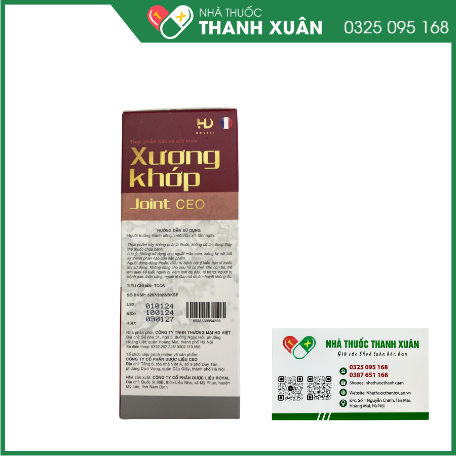 Xương khớp Joint Ceo hỗ trợ giảm triệu chứng đau khớp, khô khớp do viêm khớp, thoái hóa khớp